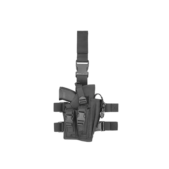 Universal drop leg large pistol holster - Black [8FIELDS]