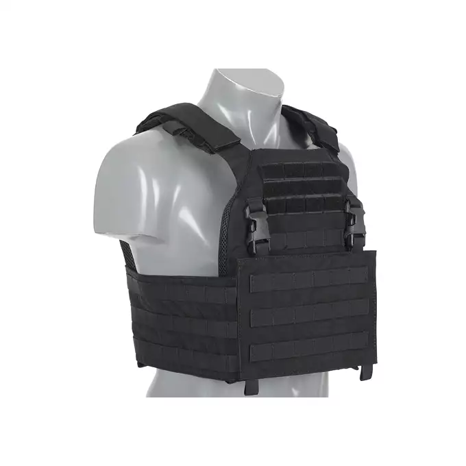 [Zestaw] Buckle Up Assault Plate Carrier Cummerbund - Black [8FIELDS PREMIUM] + Buckle Up potrójna ładownica na magazynki 5.56 - Black + Szturmowy panel na plecy Mod.2 - Black [8FIELDS PREMIUM]