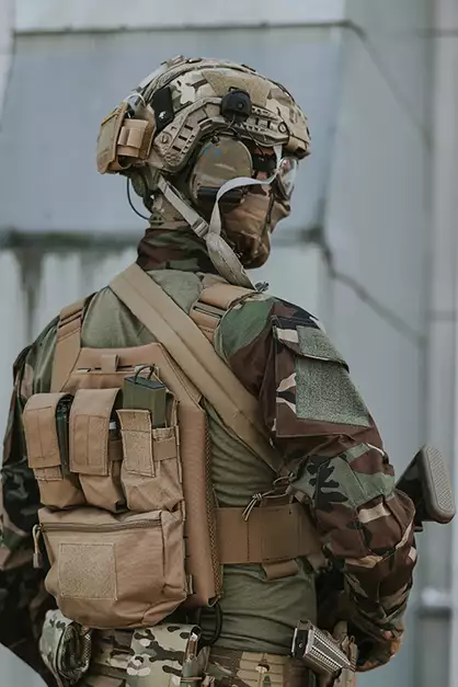 Quick Adjust Padded 2 Point Sling - Khaki [EM]