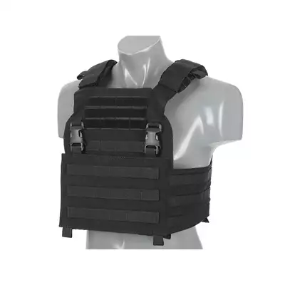 [Zestaw] Buckle Up Assault Plate Carrier Cummerbund - Black [8FIELDS PREMIUM] + Buckle Up potrójna ładownica na magazynki AK47/AKM - Black + Szturmowy panel na plecy Mod.2 - Black [8FIELDS PREMIUM]