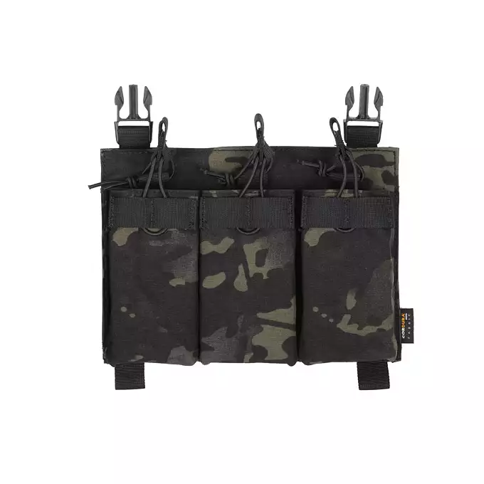 [Zestaw] Buckle Up Plate Carrier Cummerbund - Multicam Black [8FIELDS PREMIUM] + Buckle Up potrójna ładownica 5.56 - Multicam Black [8FIELDS PREMIUM] + Szturmowy panel na plecy Mod.2 - Multicam Black [8FIELDS PREMIUM]