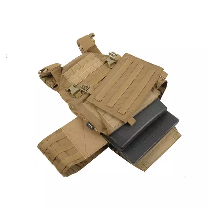 [Zestaw] Buckle Up Assault Plate Carrier Cummerbund - Black [8FIELDS PREMIUM] + Buckle Up potrójna ładownica na magazynki 5.56 - Black + Szturmowy panel na plecy Mod.2 - Black [8FIELDS PREMIUM]