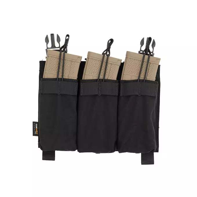 [Zestaw] Buckle Up Assault Plate Carrier Cummerbund - Black [8FIELDS PREMIUM] + Buckle Up potrójna ładownica na magazynki 5.56 - Black + Szturmowy panel na plecy Mod.2 - Black [8FIELDS PREMIUM]