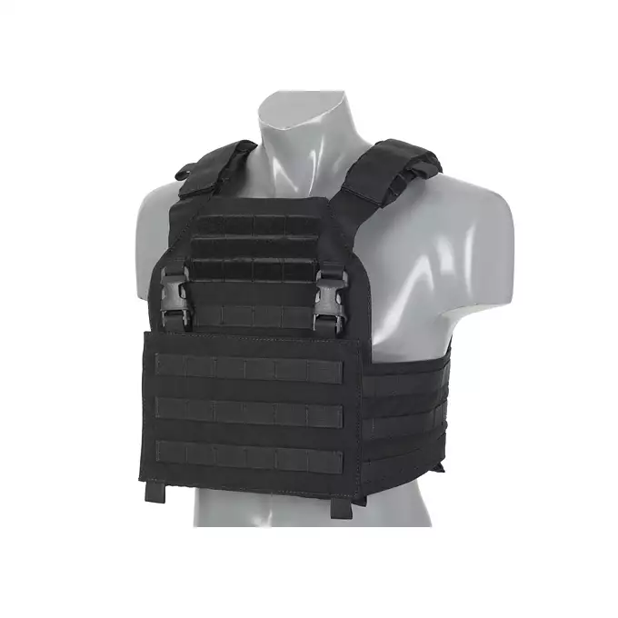 [Zestaw] Buckle Up Assault Plate Carrier Cummerbund - Black [8FIELDS PREMIUM] + Buckle Up potrójna ładownica na magazynki 5.56 - Black + Szturmowy panel na plecy Mod.2 - Black [8FIELDS PREMIUM]