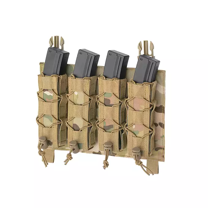 Szybka poczwórna ładownica BUCKLE UP na magazynki MP5/SMG/UTR45 - Multicamo [8FIELDS]