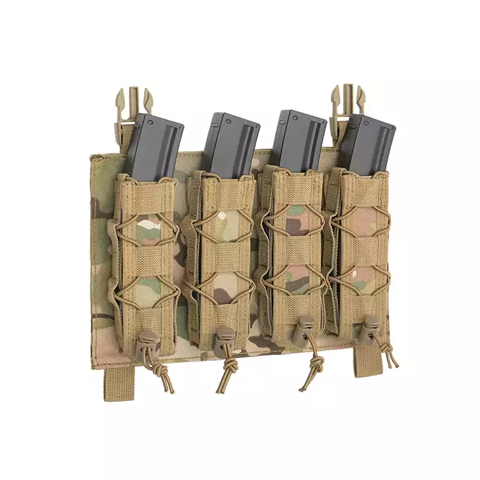 Szybka poczwórna ładownica BUCKLE UP na magazynki MP5/SMG/UTR45 - Multicamo [8FIELDS]