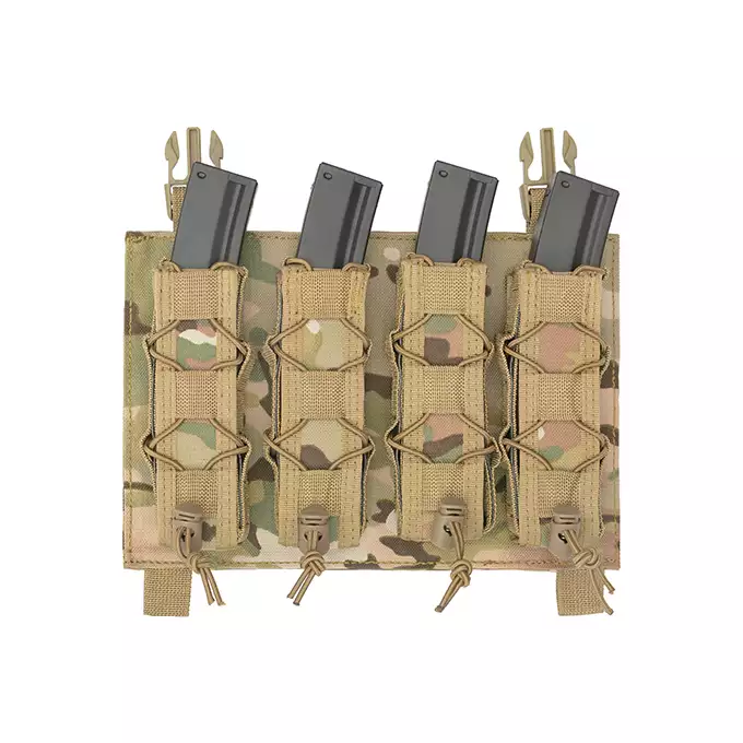 Szybka poczwórna ładownica BUCKLE UP na magazynki MP5/SMG/UTR45 - Multicamo [8FIELDS]