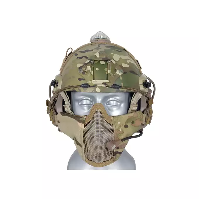 Stalowa maska siatkowa 2.0 do kasku/hełmu FAST - Multicamo [PJ]