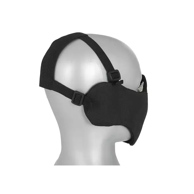 Stalowa maska siatkowa 2.0 z ochroną uszu - Black [PJ]