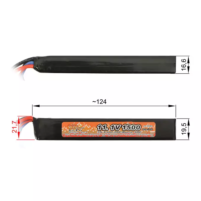 Akumulator Li-Po 1500mAh 11,1V 20/40C [VB]