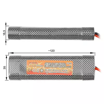 Batería NiMH 1600mAh 9,6V [VB]