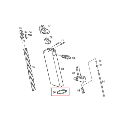 1911 magazine bottom plate o-ring [KJW]