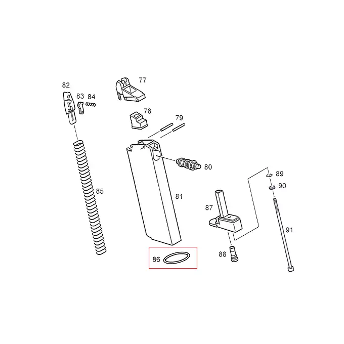 1911 magazine bottom plate o-ring [KJW]