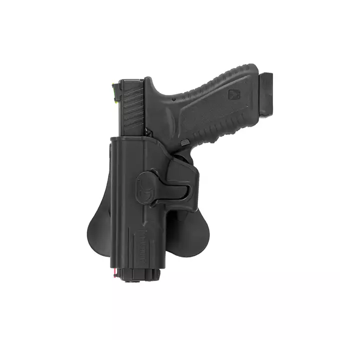 Leworęczna Kabura Airsoftowa do klonów serii G19 - Black [Amomax]