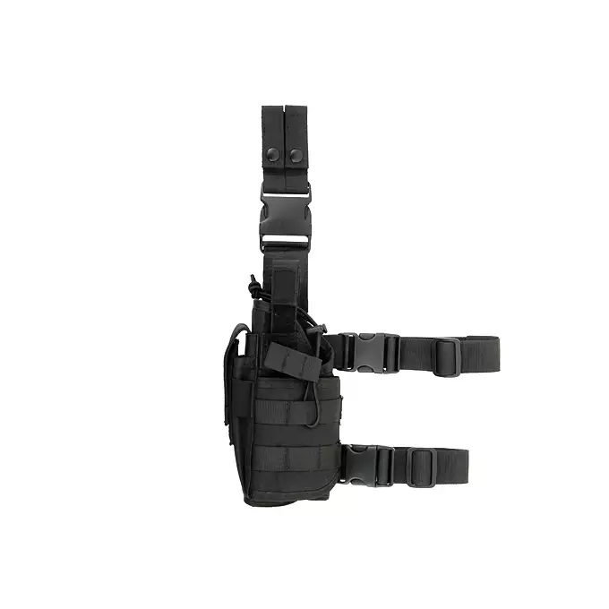 2-Ways Carrying Type Tactical Drop Leg Holster for left-handed - Black