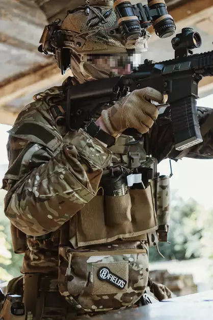 Elastyczna potrójna ładownica na magazynki M4/M16 - Olive [8FIELDS]