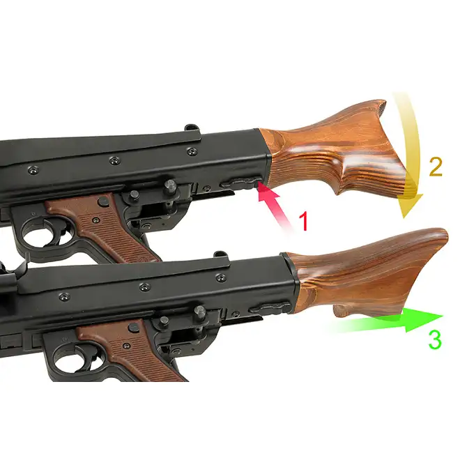 MG42 Full Metal AEG Machine Gun Replica - Real Wood [AGM]