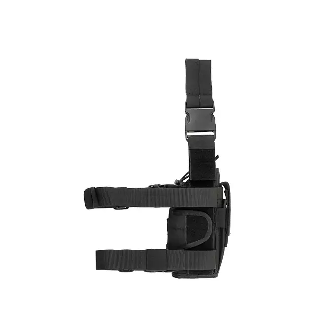 2-Ways Carrying Type Tactical Drop Leg Holster for left-handed - Black