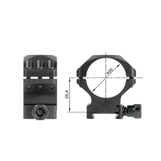 30mm X-ACCU 1.0" Low Profile Scope Rings [Vector Optics]