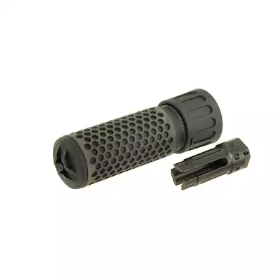 Tłumik dźwięku 5.56 QDC/CQB wraz z tłumikiem płomienia - Black [BD]