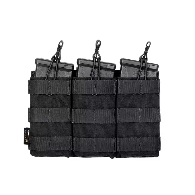 Otwarta potrójna ładownica na magazynki 5.56 - Black [8FIELDS PREMIUM]