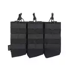 Otwarta potrójna ładownica na magazynki AK 7.62x39 - BLACK