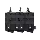 Otwarta potrójna ładownica na magazynki AK 7.62x39 - BLACK