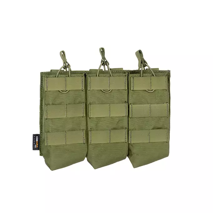 Otwarta potrójna ładownica na magazynki AK 7.62x39 - OLIVE