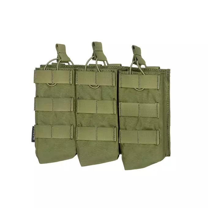 Otwarta potrójna ładownica na magazynki AK 7.62x39 - OLIVE