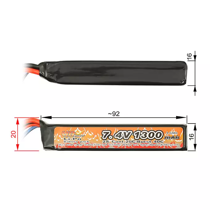Akumulator Li-Po 1300mAh 7,4V 20/40C [VB]