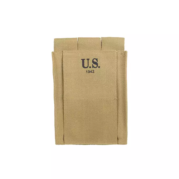 Triple US WW2 Thompson SMG Magazine Pouch [8FIELDS]