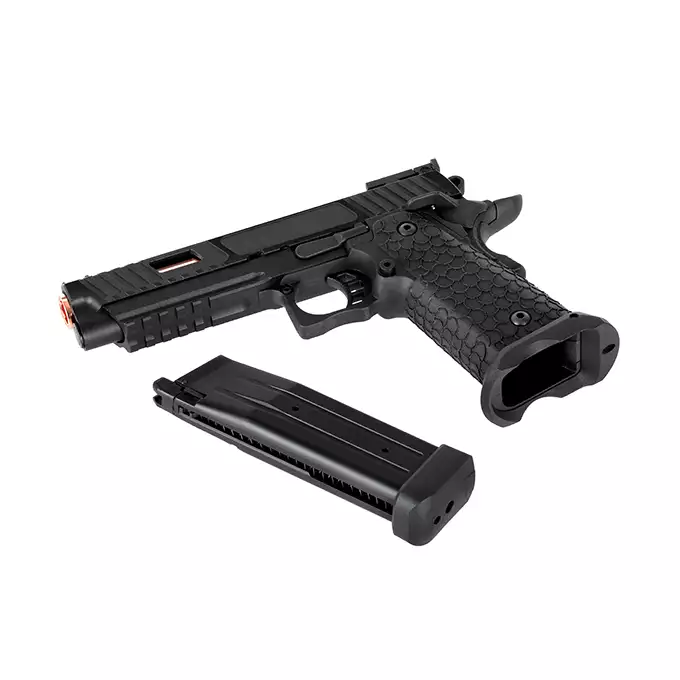 [Zestaw] HI-CAPA Baba Yaga (Dual Powered GAS/CO2) - Black [SRC] + Otwarta kabura kydexowa do 2011 - Black [8FIELDS]