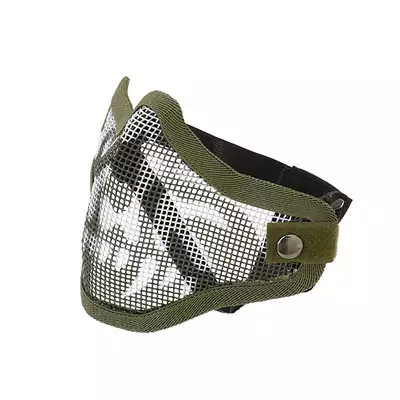 Stalowa maska ochronna V.1 - Olive/Skull [CS]