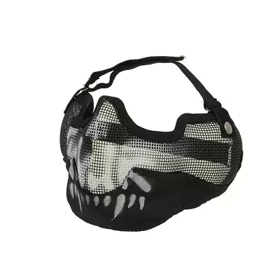 Duża stalowa maska ochronna V.2 - Black Skull [CS]
