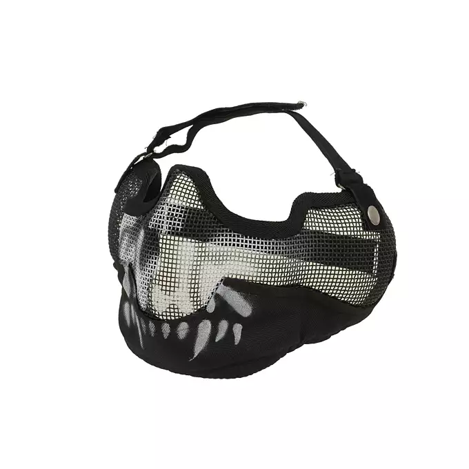 Big steel protective mask V.2 - Black Skull [CS]