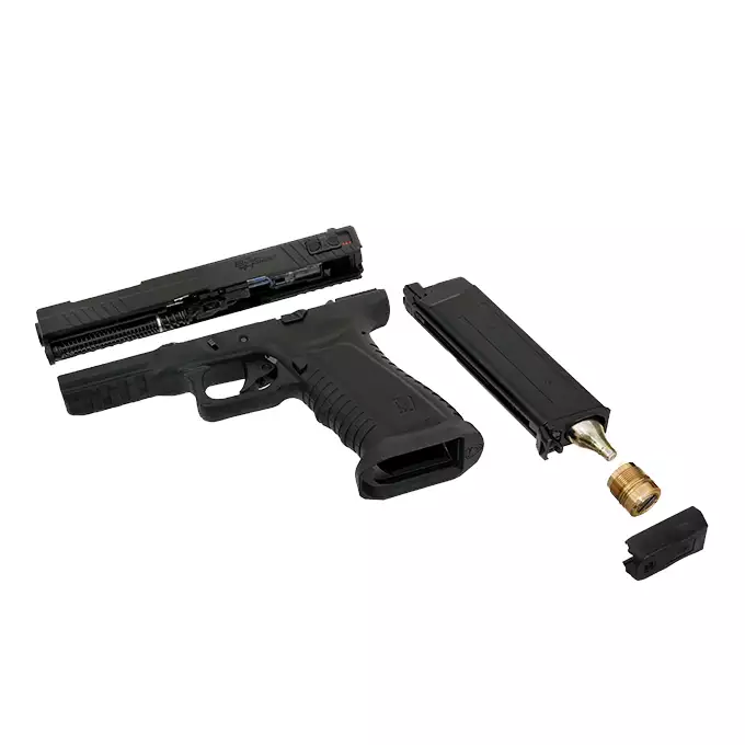 [Zestaw] Black Hornet FULL AUTO CO2 Pistol [APS] + Otwarta kabura kydexowa do G.17 - Black [8FIELDS]