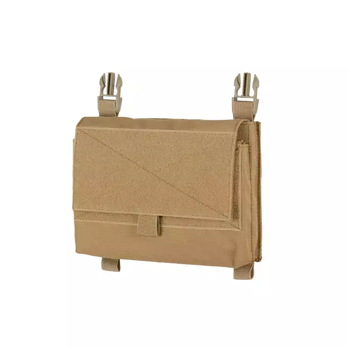 [Zestaw] Buckle Up kangurowy panel przedni - Coyote [8FIELDS] + Poczwórna wkładka na magazynki pistoletowe MP5/SMG - Black [8FIELDS]