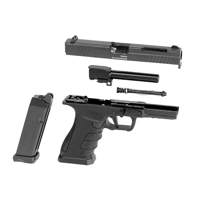 [Zestaw] XTP FULL AUTO Xtreme Training Pistol CO2 - Black [APS] + Otwarta kabura kydexowa do G.17 - Black [8FIELDS]