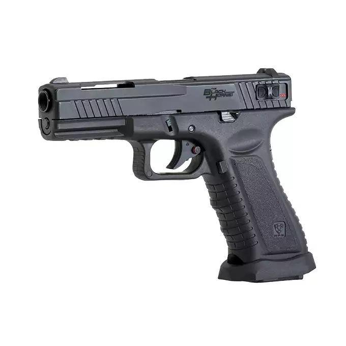[Zestaw] Black Hornet FULL AUTO CO2 Pistol [APS] + Otwarta kabura kydexowa do G.17 - Black [8FIELDS]