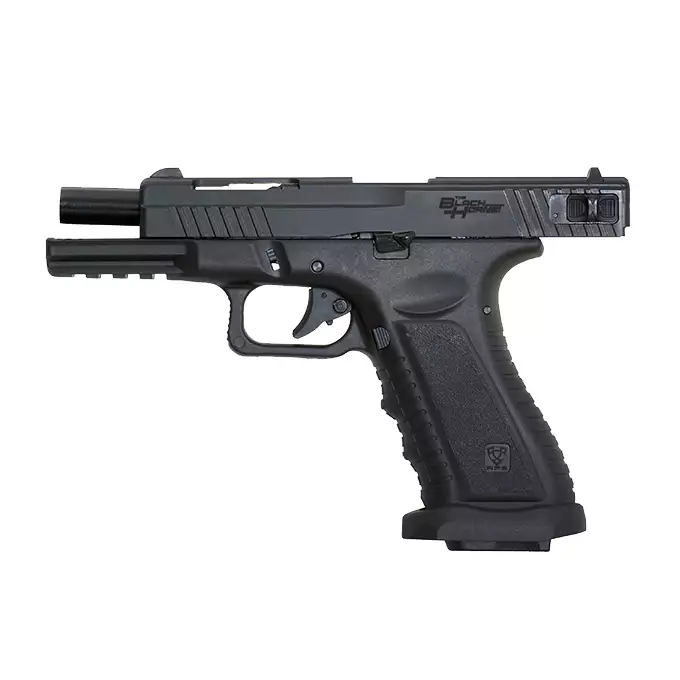 [Zestaw] Black Hornet FULL AUTO CO2 Pistol [APS] + Otwarta kabura kydexowa do G.17 - Black [8FIELDS]