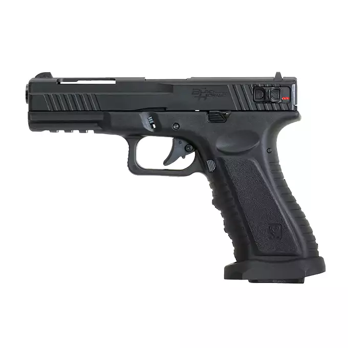 [Zestaw] Black Hornet FULL AUTO CO2 Pistol [APS] + Otwarta kabura kydexowa do G.17 - Black [8FIELDS]
