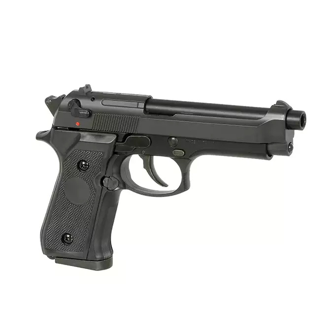 [Zestaw] ST92F Non-Blowback Airsoft Gas Pistol - Black [STTi] + Kabura Airsoftowa do Beretta M9/92F - Black [Amomax]