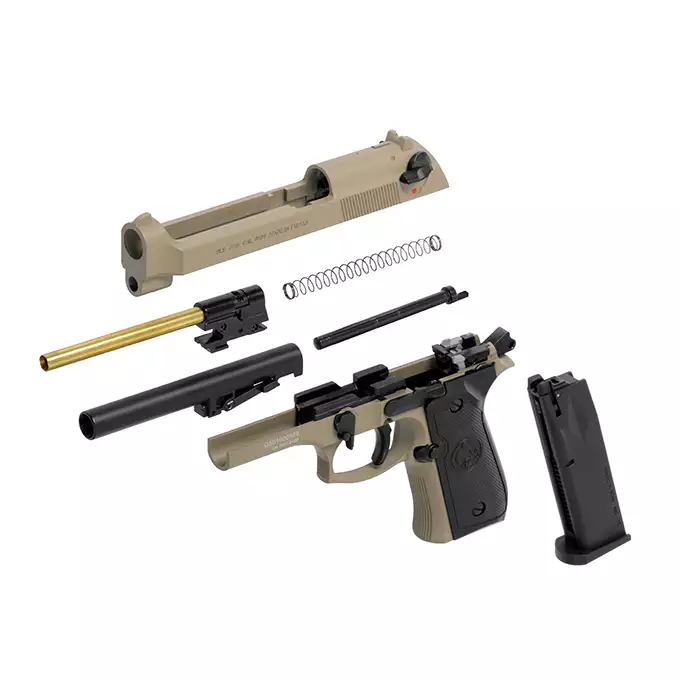 [Zestaw] BLE-BM9 - Tan [ICS] + Kabura Airsoftowa do Beretta M9/92F - Black [Amomax]