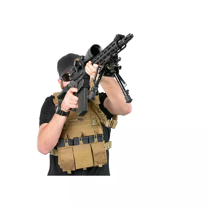 [Zestaw] Wielozadaniowy Plate Carrier - Black [8FIELDS] + Buckle Up szybka potrójna ładownica karabinowo-pistoletowa - Black