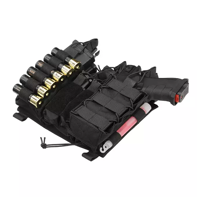 [Zestaw] Modularny Chest Rig Buckle Up - Black [8FIELDS] + Buckle Up wielozadaniowy panel przedni - Black [8FIELDS]