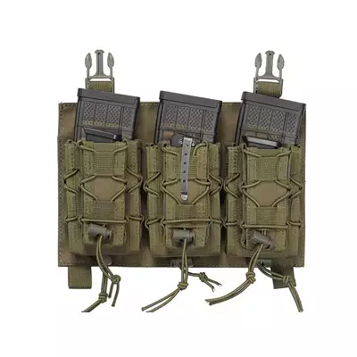 [Zestaw] Wielozadaniowy Plate Carrier - Olive [8FIELDS] + Buckle Up szybka potrójna ładownica karabinowo-pistoletowa - Olive