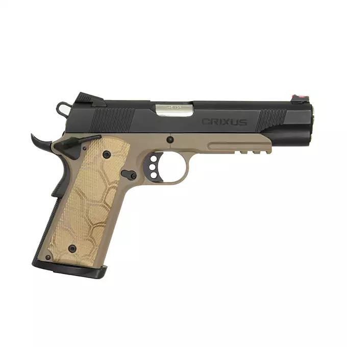 [Zestaw] M1911 Gladiator Crixus - Dark Earth [APS] + Kabura Airsoftowa do 1911 - Black [Amomax]