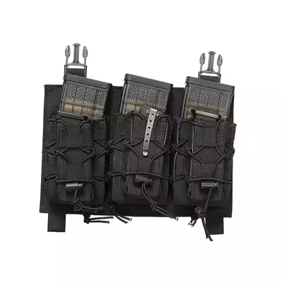 [Zestaw] Wielozadaniowy Plate Carrier - Black [8FIELDS] + Buckle Up szybka potrójna ładownica karabinowo-pistoletowa - Black