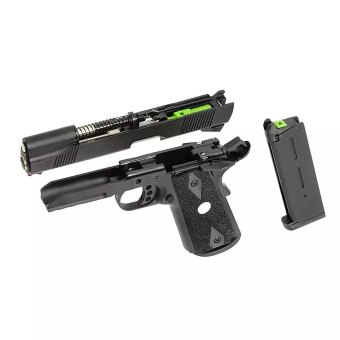 [Zestaw] M1911 Gladiator Marcux - Black [APS] + Kabura Airsoftowa do 1911 - Black [Amomax]
