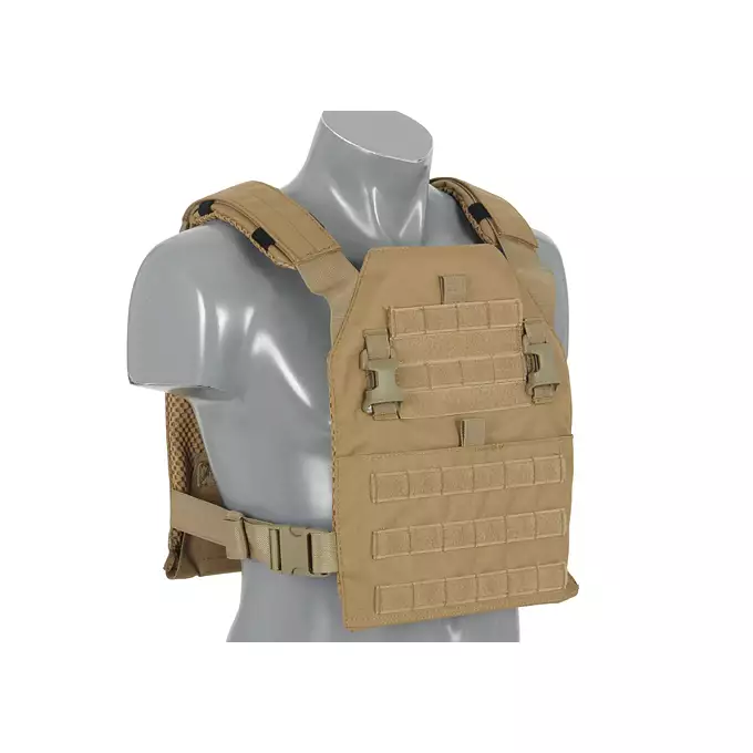 [Zestaw] Wielozadaniowy Plate Carrier - Coyote [8FIELDS] + Buckle Up potrójna ładownica karabinowo-pistoletowa 5.56/9mm - Coyote